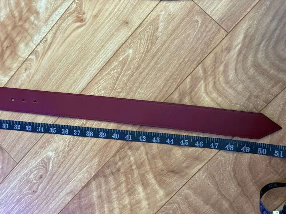 Louis Vuitton Wide 2014 Tie the Knot Burgundy Leather Women’s Belt 70/23 $595